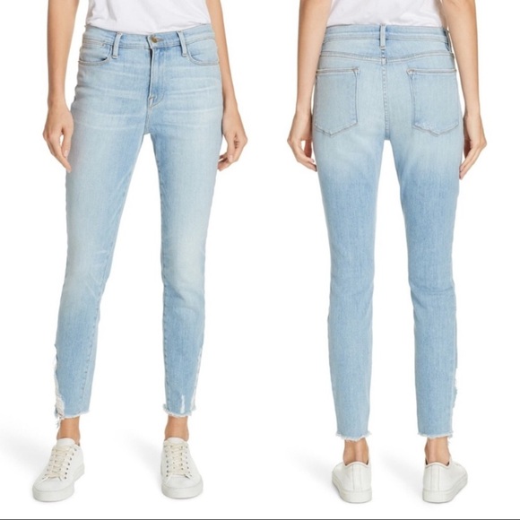 FRAME Le High‎ Raw Hem Ankle Skinny Jeans - Picture 1 of 8